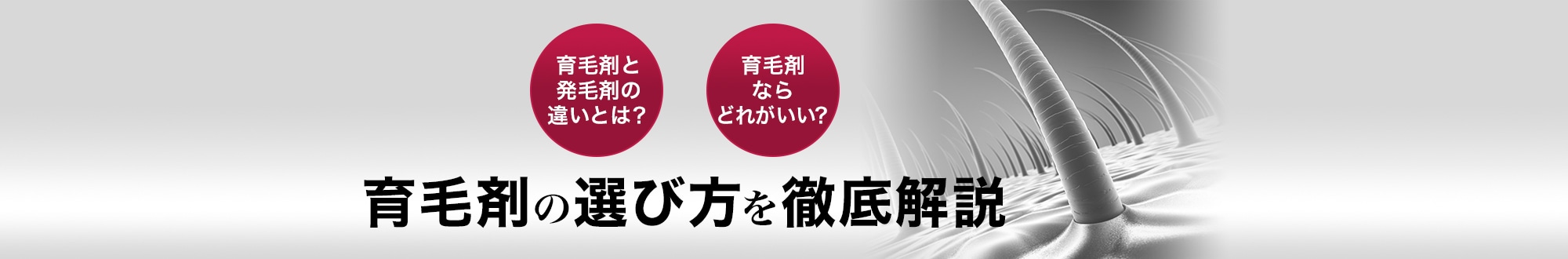 育毛剤の選び方を徹底解説